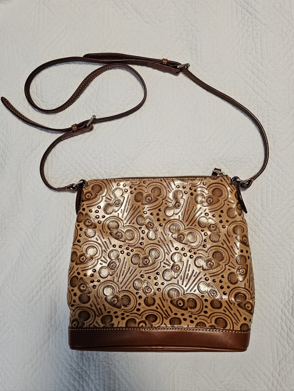 Dooney & Bourke Disney Embossed Mickey Mouse Ears Crossbody Bag - Picture 2 of 9